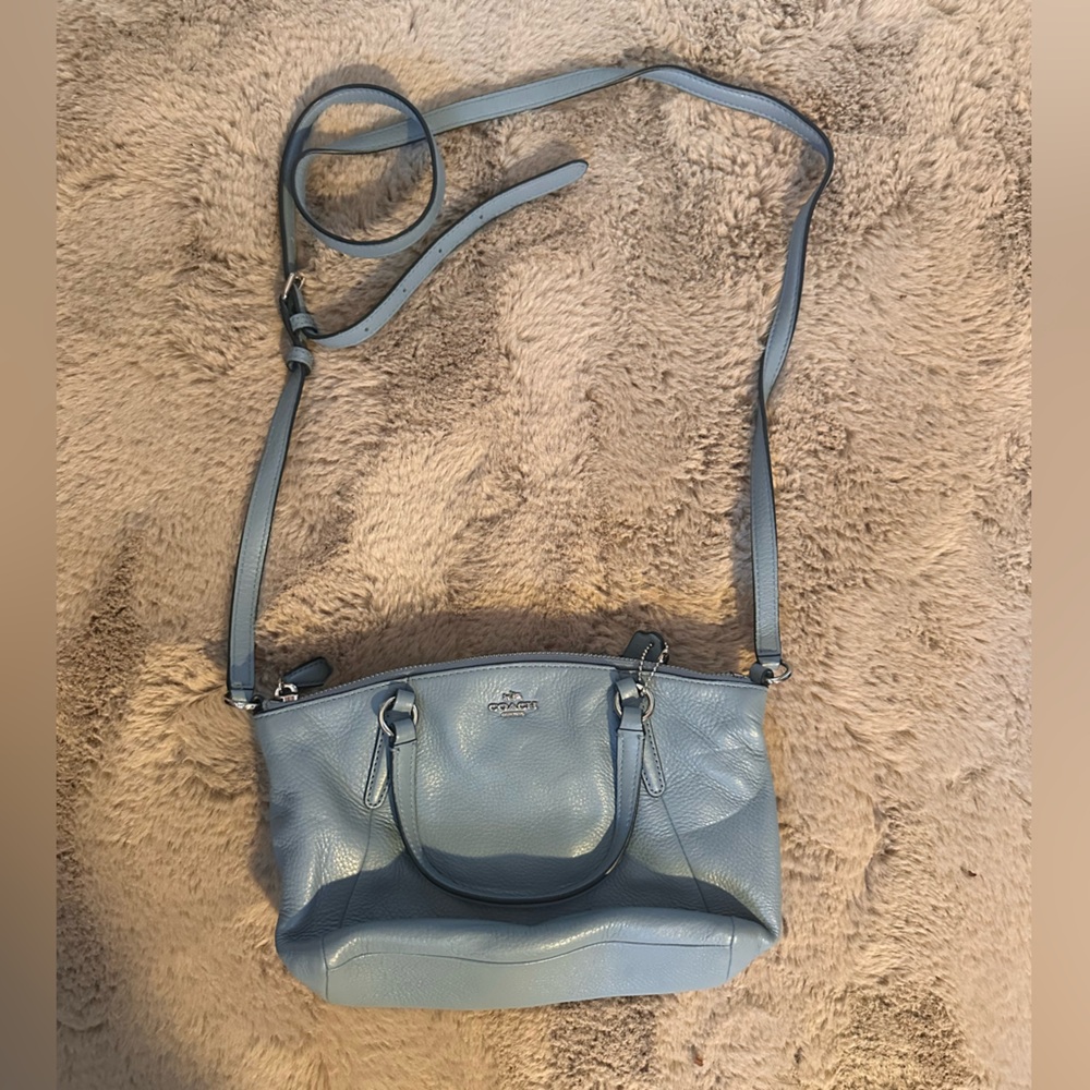Coach Kelsey Small Satchel Light Blue Crossbody Bag